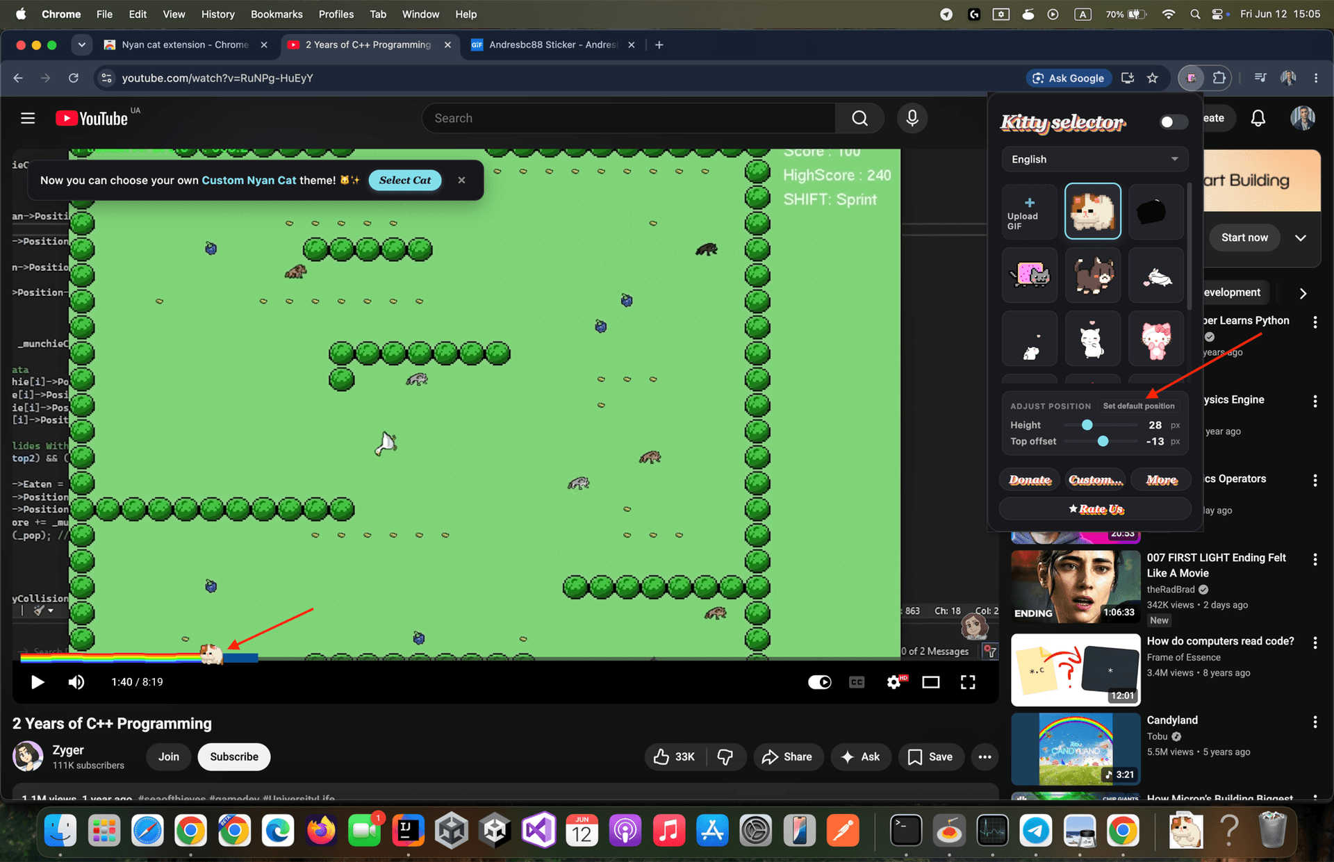 Screenshot illustrating Reset if needed