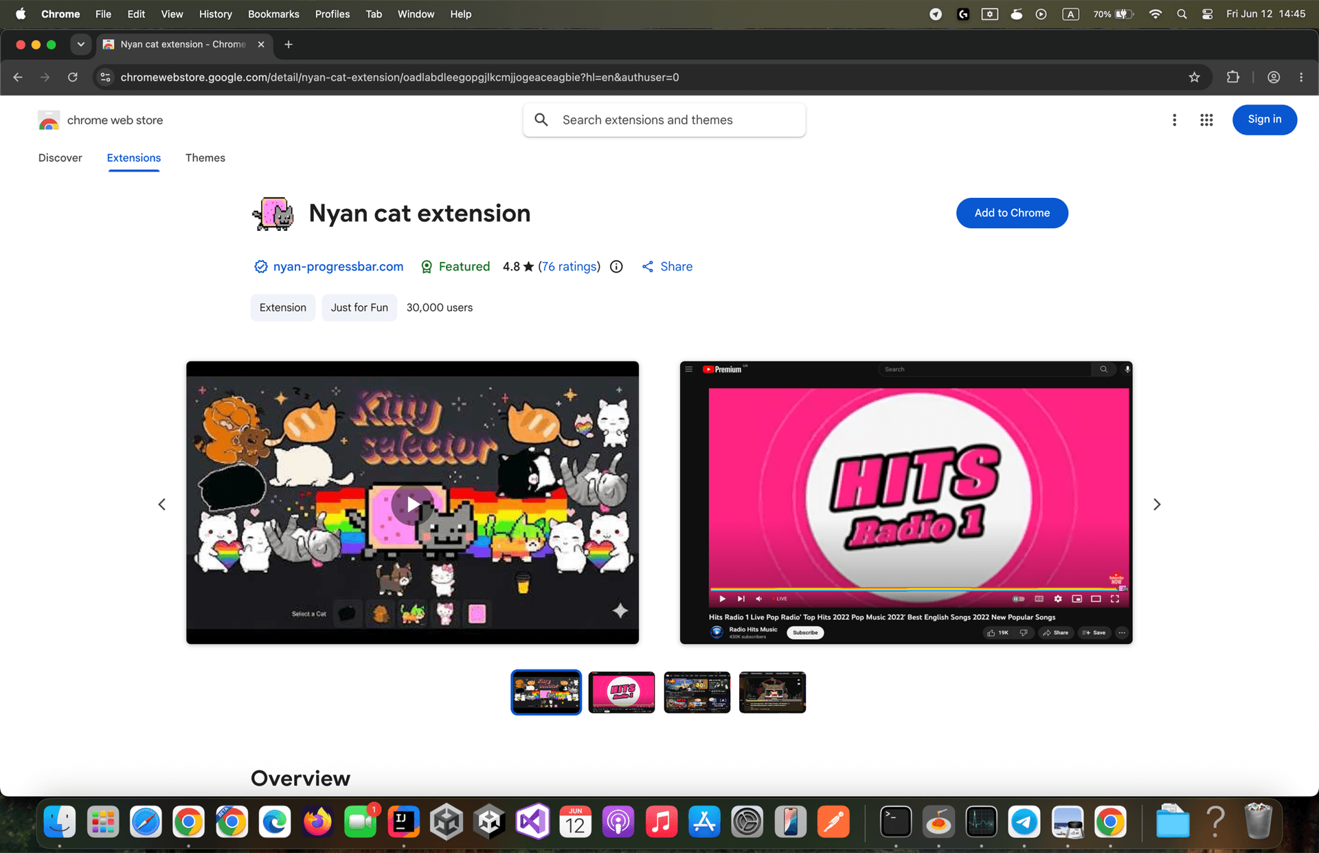 Screenshot illustrating Open the Chrome Web Store listing