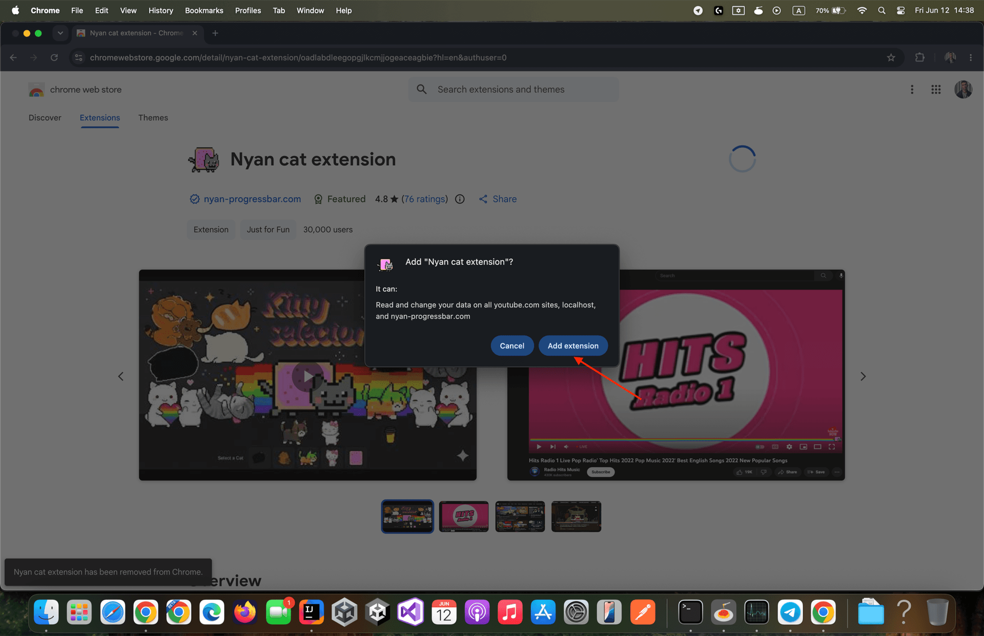 Screenshot illustrating Confirm the install