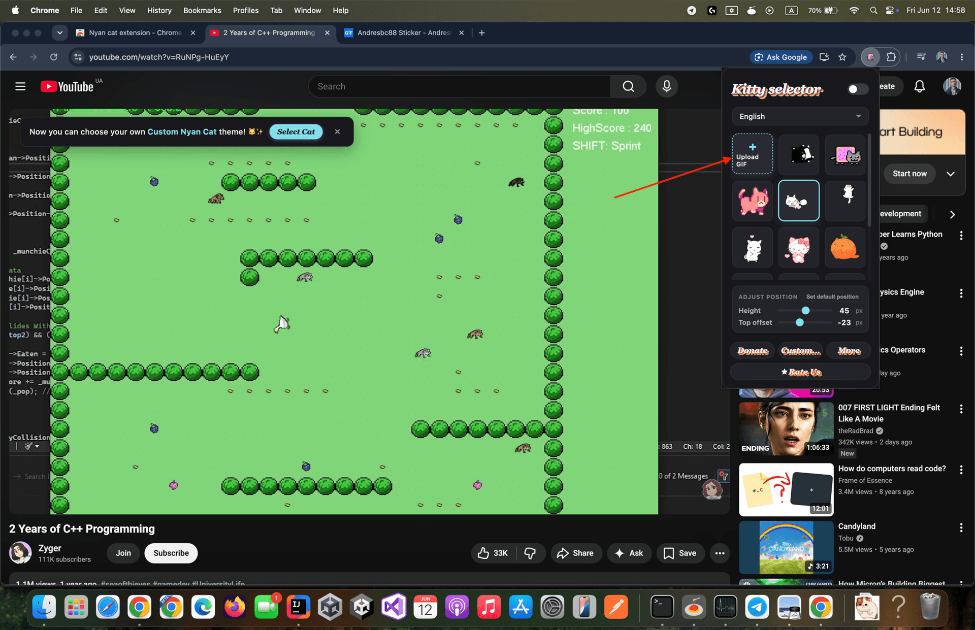 Screenshot illustrating Open the extension popup