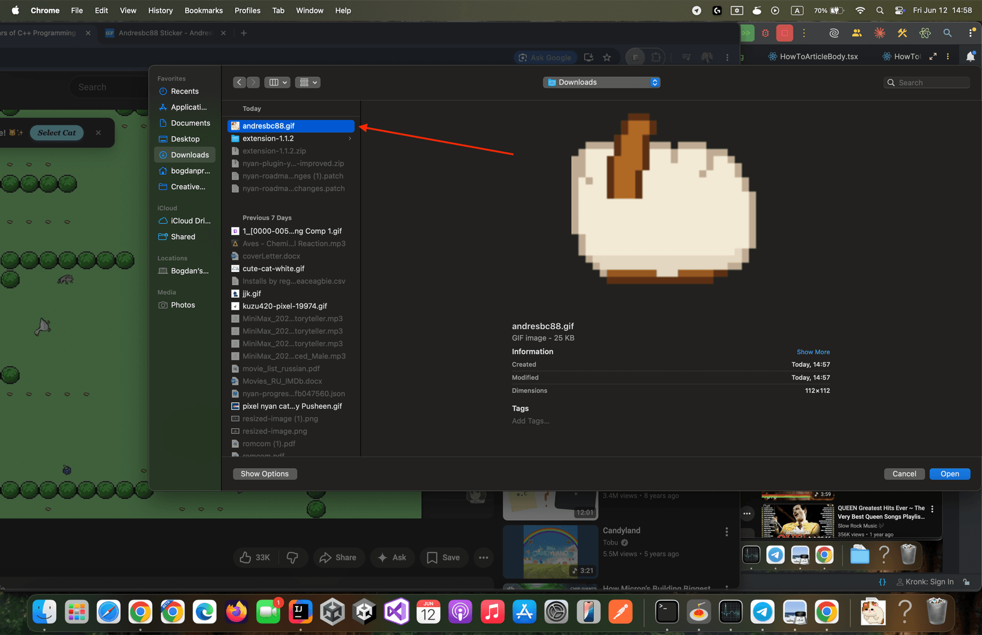 Screenshot illustrating Click the upload tile